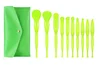 Green Makeup Brush Set