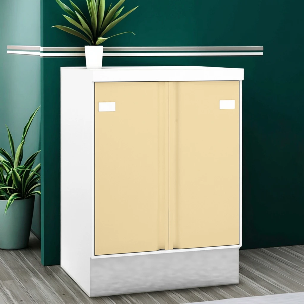 Modern Stainless Steel Dual-Access Clinic Base Storage Unit 790mm Featuring Full-Height Hinges Internal Power Outlets Hospital 4