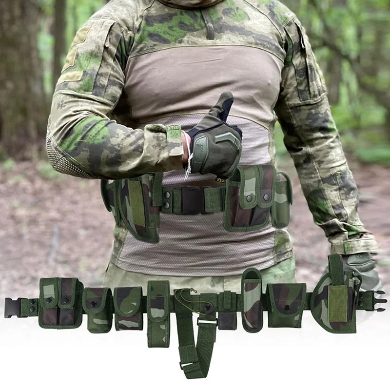 Modular Equipment Security Utility Tactical Belt with Components Pouches Bags Holster for Security Hunting Tactic Waist Belt