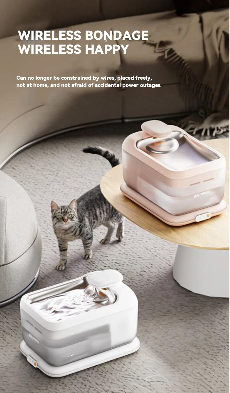 Hot Selling Smart Pet Water Dispenser Constant Temperature Heating Can Automatically Circulate Unplugged Pet Supplies factory