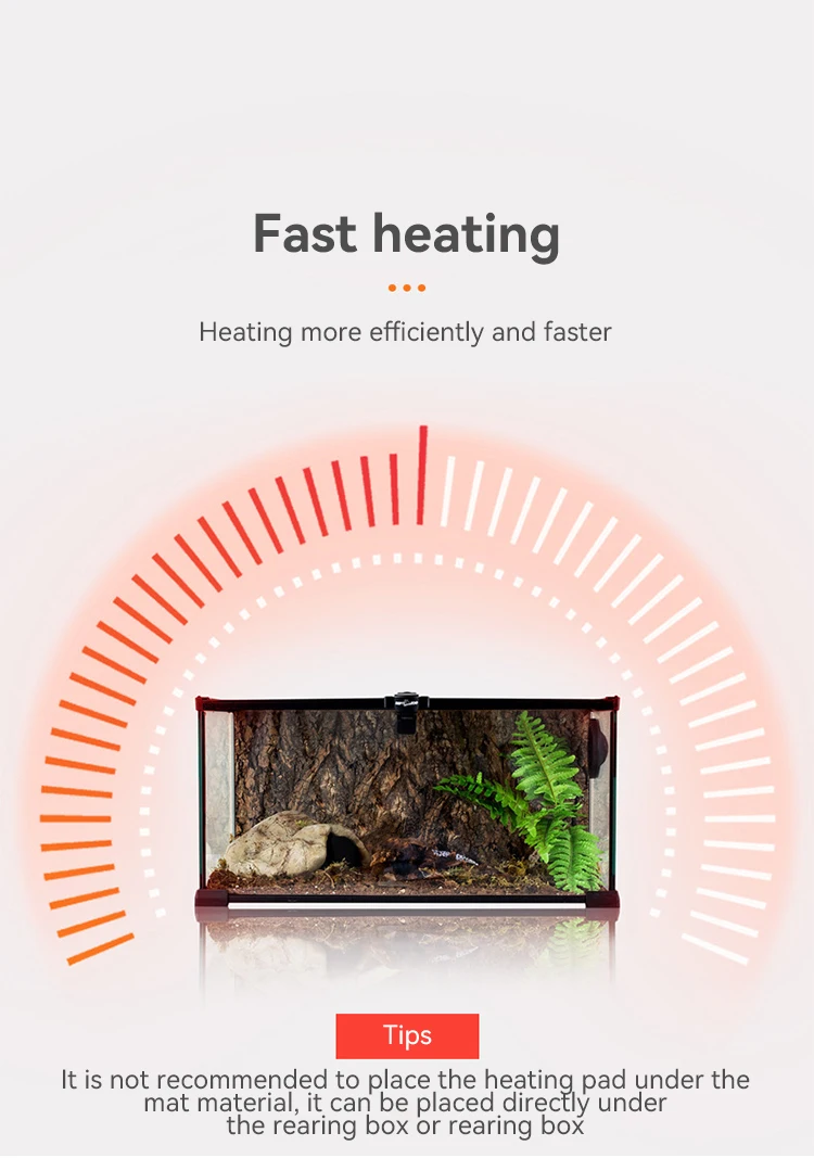 Reptile Heat Pad With Temperature Adjustment Under Tank Small Animal