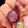 Black gold dried rose pendant with box chain
