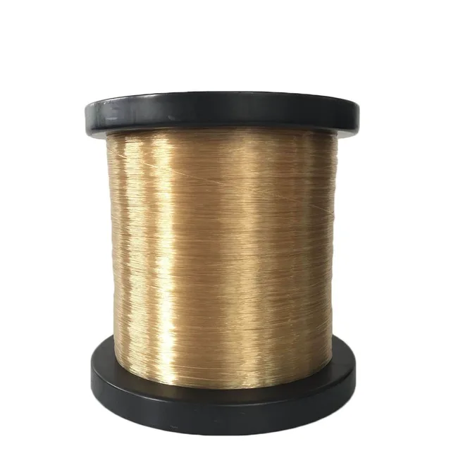0.15-1.5mm Heat Resistance Golden Color PPS Monofilament Yarn For Braided Sleeving and Filter Bag
