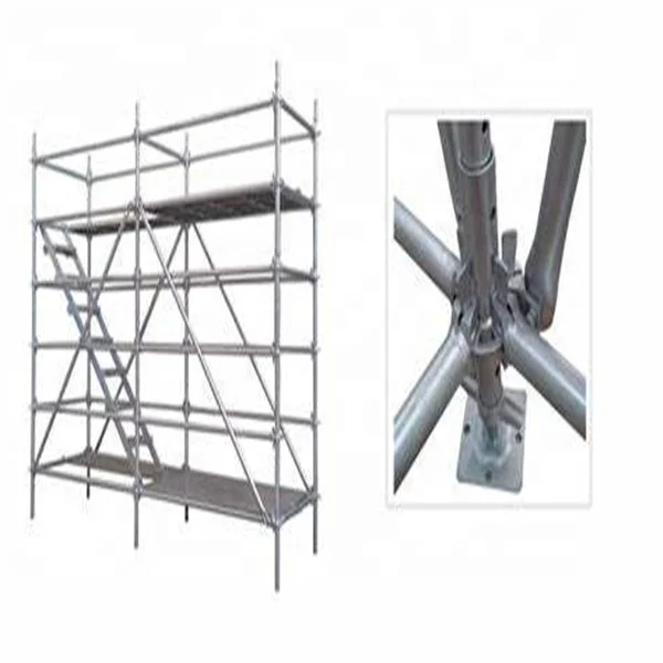EN 12810 Types of Ringlock Scaffold Galvanized  Ringlock  Scaffoldings System for Construction
