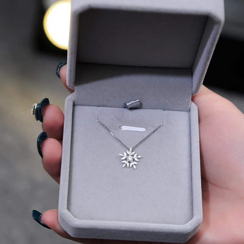 Silver & 14K Gold Snowflake Diamond Pendant |