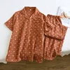 Set pantaloni Love m arancione a maniche corte