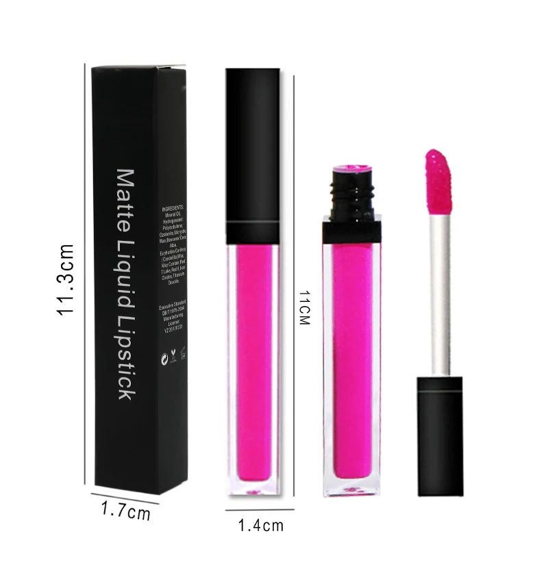 Custom 42-Color Lip Gloss Vendor Private Label Matte Mineral Liquid Lipstick Waterproof and Portable