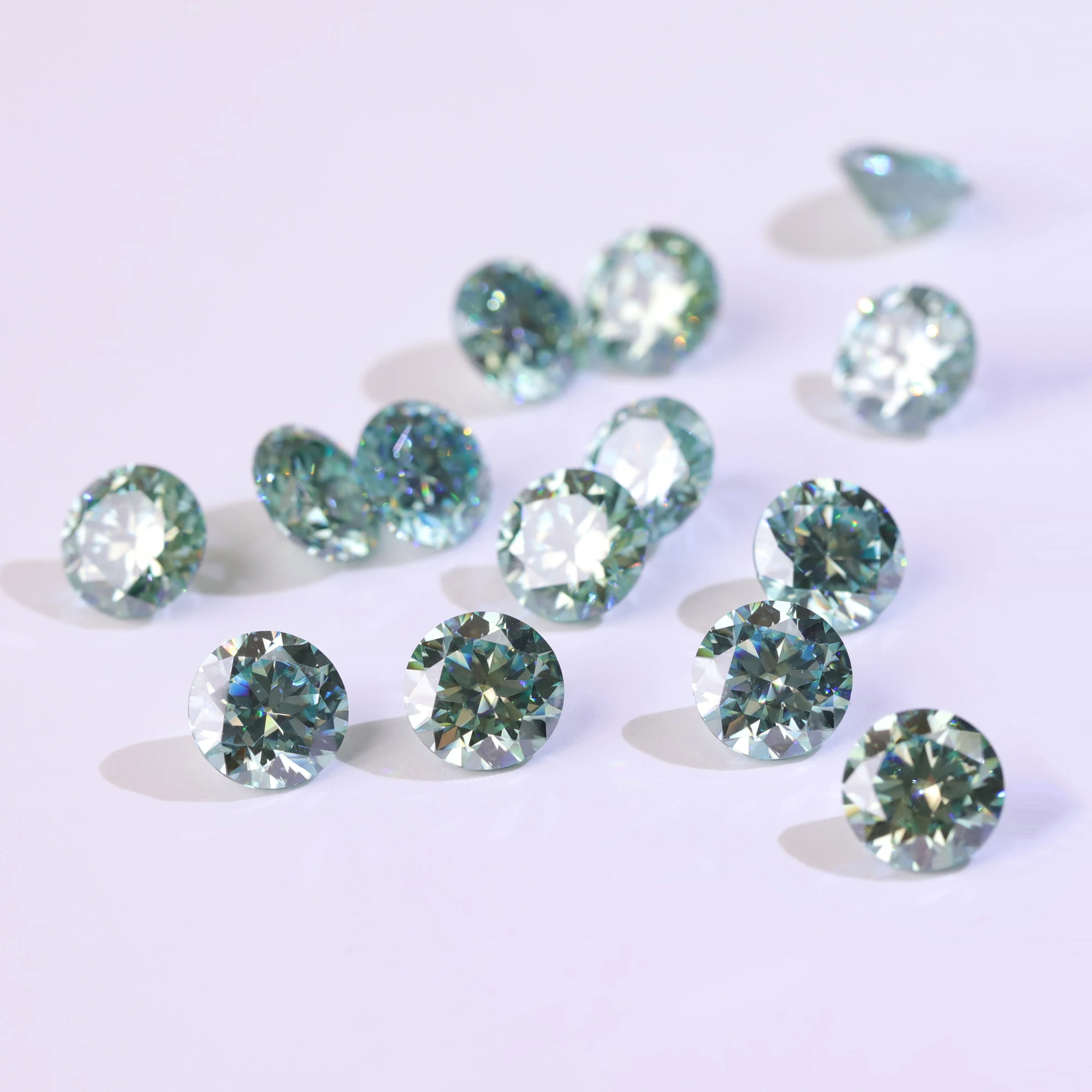Abiding Colorful 6.5mm Moissanite Diamond Pendant Fashion Statement 925 ...