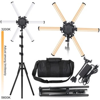 High Quality 6 Arms Star Lamp LED Photographic Video Ring Light detail image