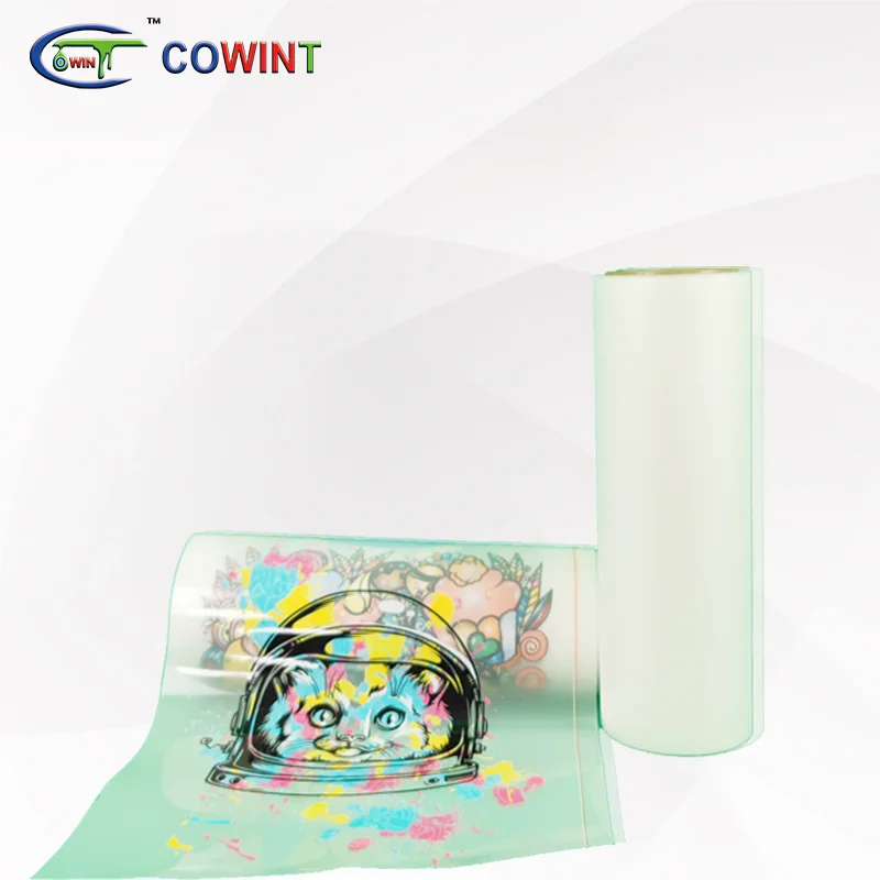 Cowint 24 Inch Gold Color DTF Film Roll High-Temperature PET Heat Transfer for Clothing Sample Tshirts