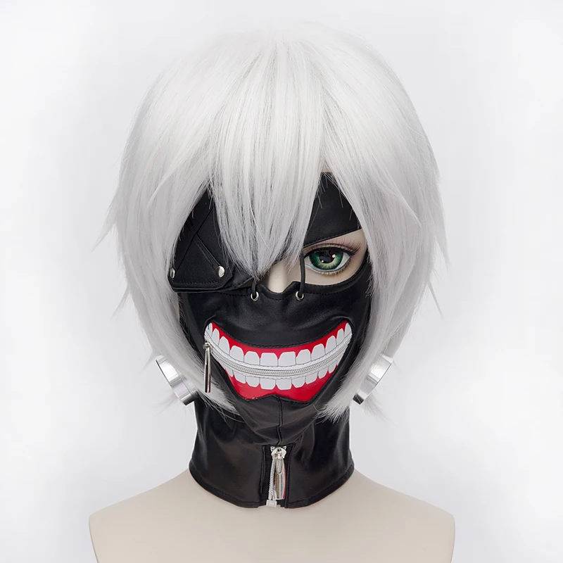 Anime Tokyo Ghoul Ken Kaneki Cosplay Costume Synthetic Silver Wigs  Halloween Mask - Buy Blend Cheap Synthetic Curly Hair Wigs For  Men,Wholesale Short Silver Straight Wig Sale Online,Japan Anime Ken Kaneki  Cosplay