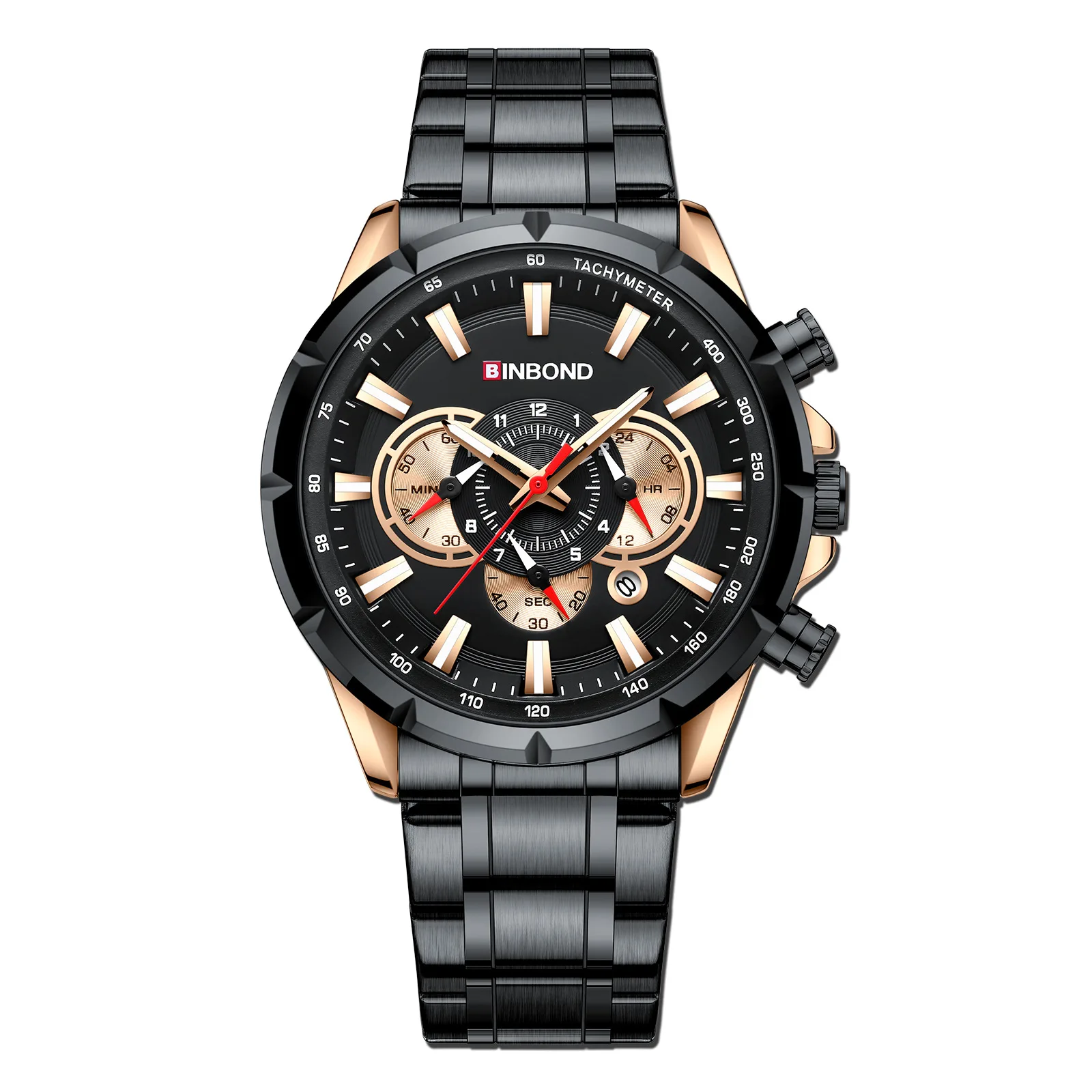 BINBOND B6395 Luxury Multifunctional Quartz Watch for Men