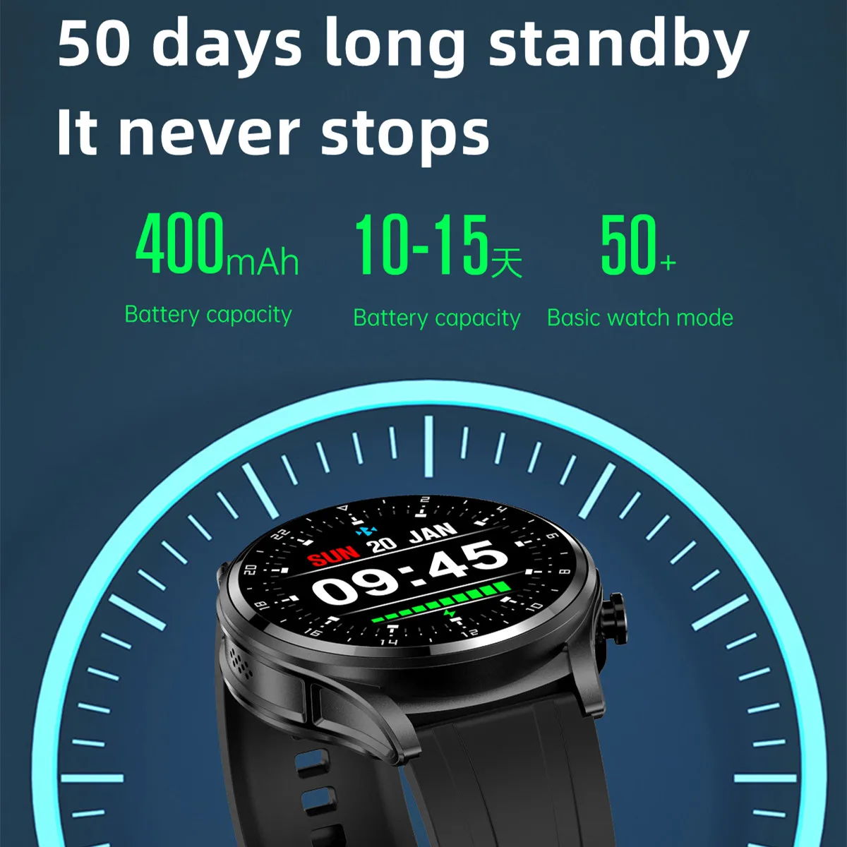 T66 2024 New Style Smart Watch Heart Rate Blood Oxygen Monitoring Multi Sport Mode BT Calling 2 in 1  Smart Watch with Earbuds