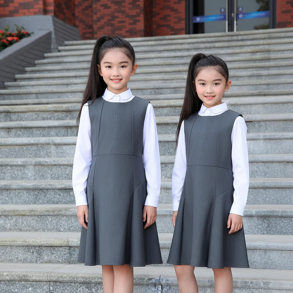 Factory Sale School Uniform Customized Girls Dress Children Tartan Pinafore Dress Factory Sale School Uniform Customized Girls Dress Children Tartan Pinafore Dress
