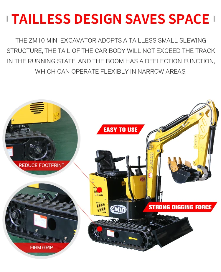 Chinese 1 Ton Hydraulic Crawler Chinese 1 Ton Excavator Small Digger ...