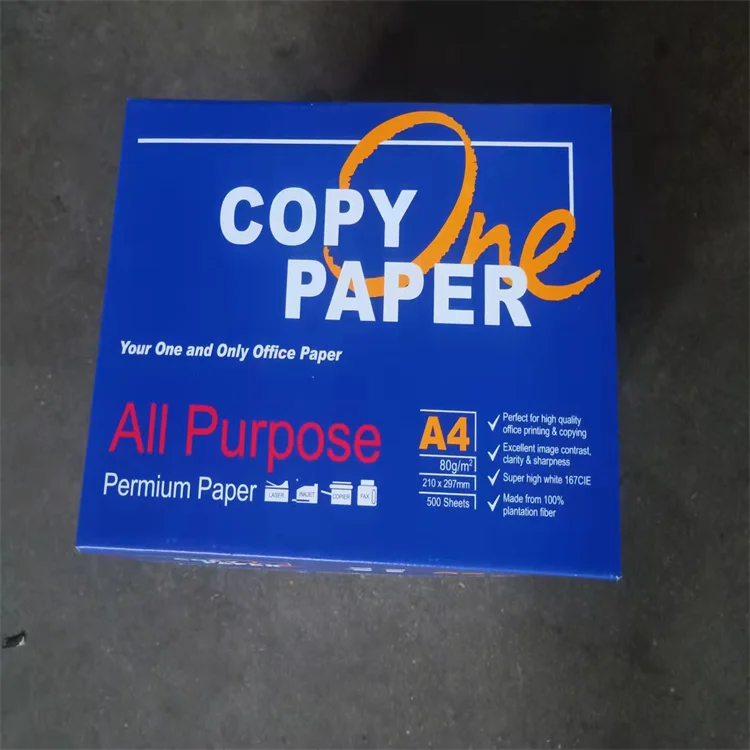 High brightness 70GSM 75GSM 80GSM A4 Size White Copier Paper Office Paper doublea a4 copy paper
