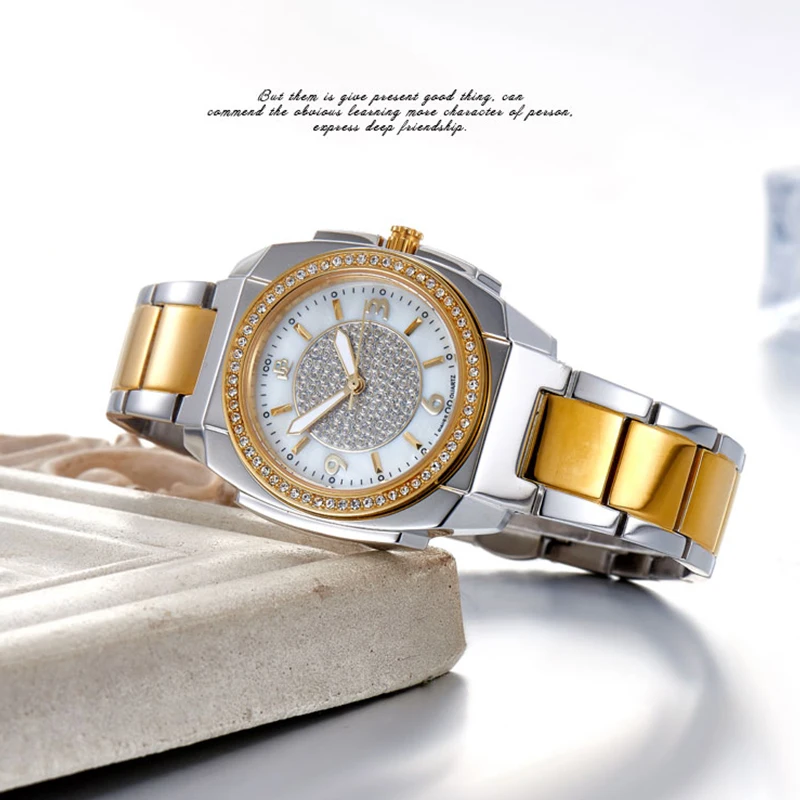 Polygon Design Watch Striped Vertical Line Dial Chinese Palace Design Fine Grain Belt Ladies Quartz Clock Watch