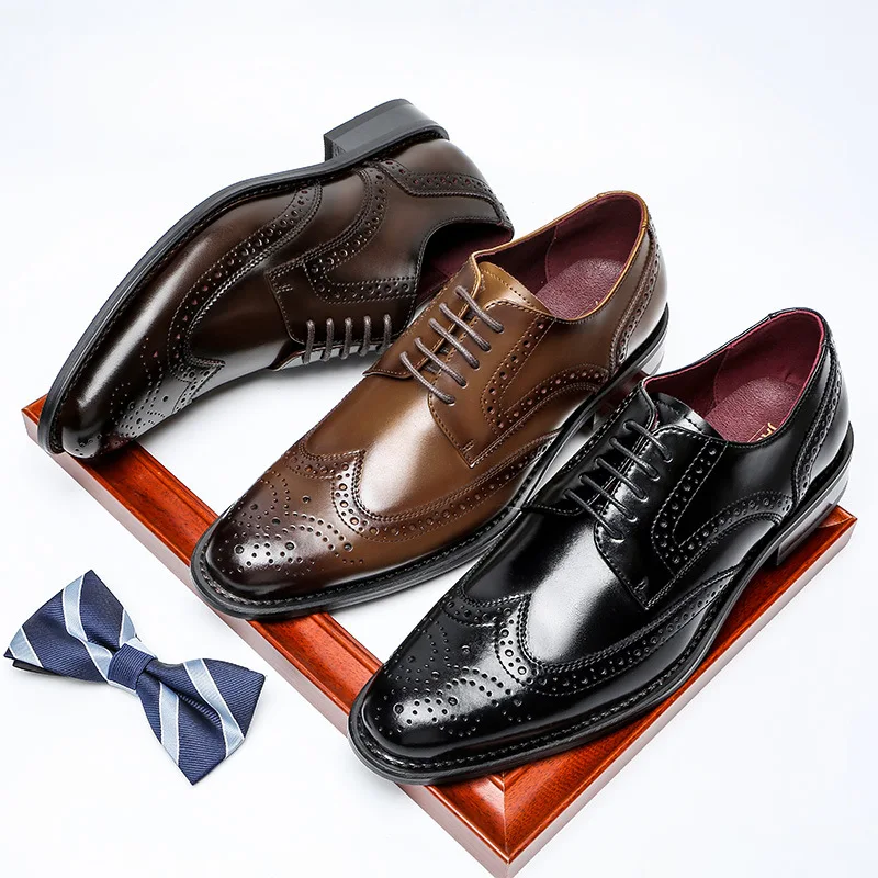 Men's Business Casual Shoes British Trend Blue Shoes Leather Shoes - China Leather  Shoes and Casual Shoes price
