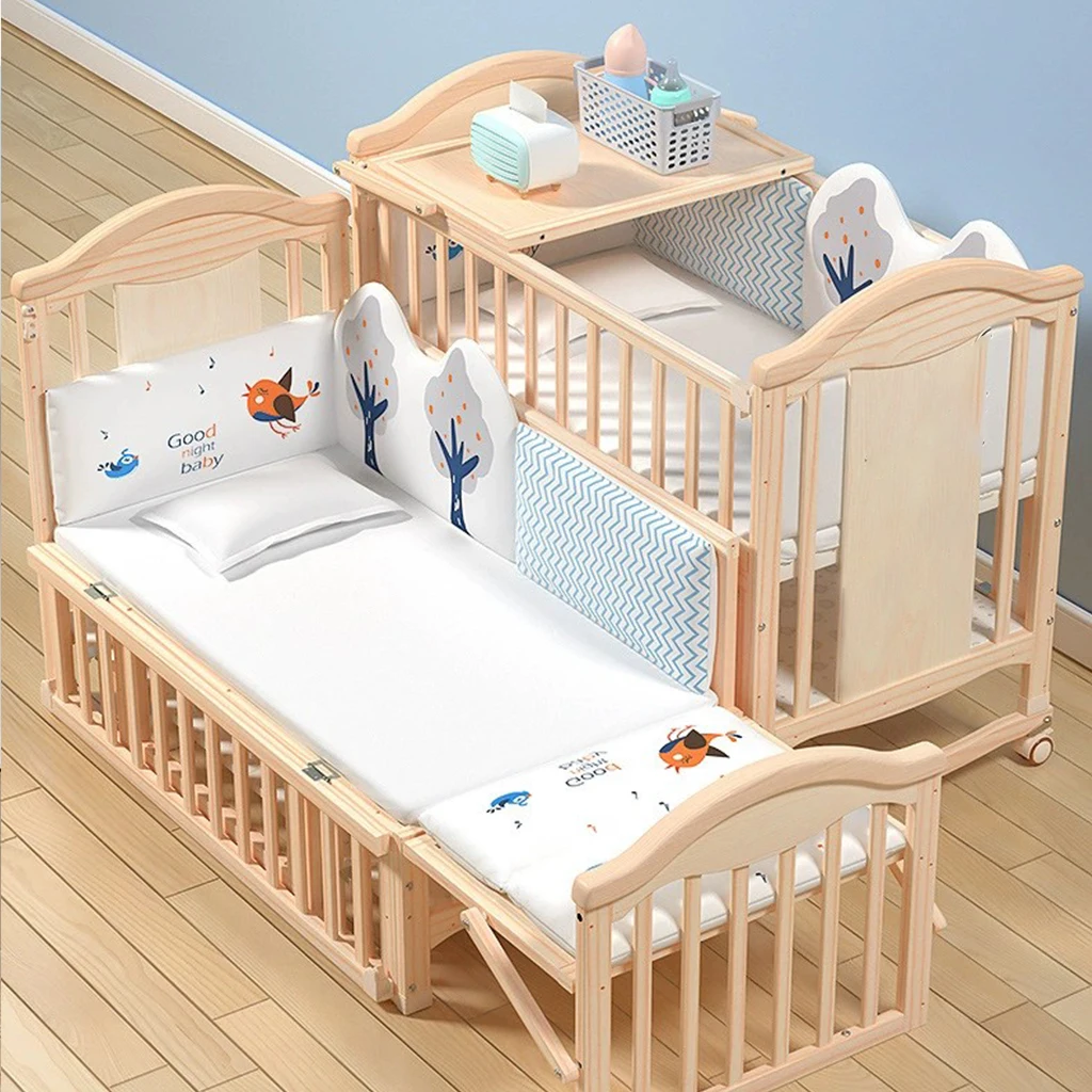 Wholesale Natural Wood Comfortable Crib Multifunction Convenient ...