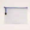Cremallera blanca y azul