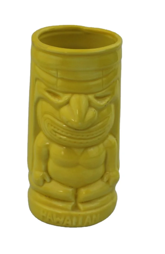 Оптовая продажа, ручная работа, Прямая поставка с завода, посуда для бара, персонализированный аксессуар для бара, керамическая кружка tiki, керамическая кружка