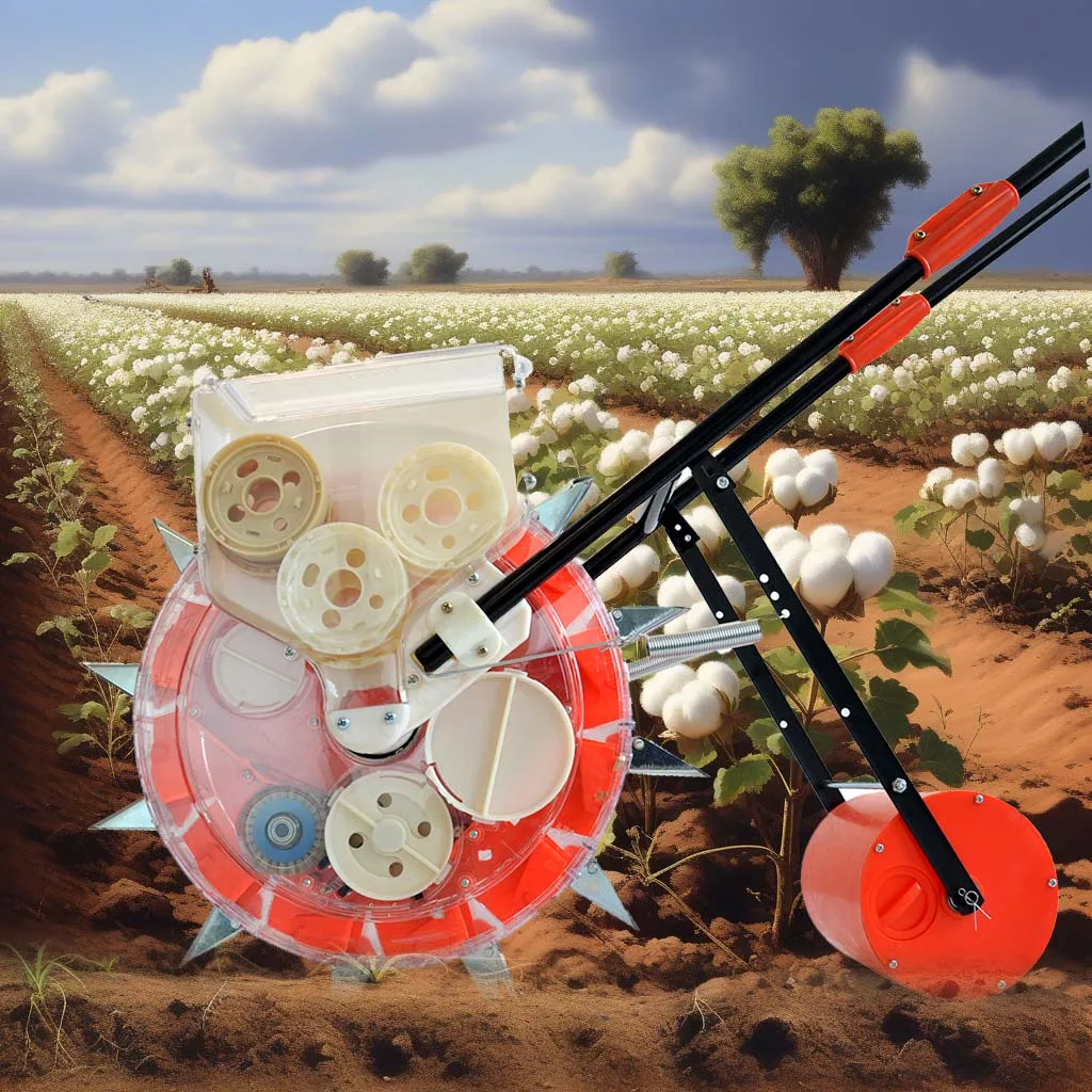 Hand Push Corn Seeder Transparent Plantadeira Agricultural Equipment for Farming Manual Seeders Maize Seeder Tools