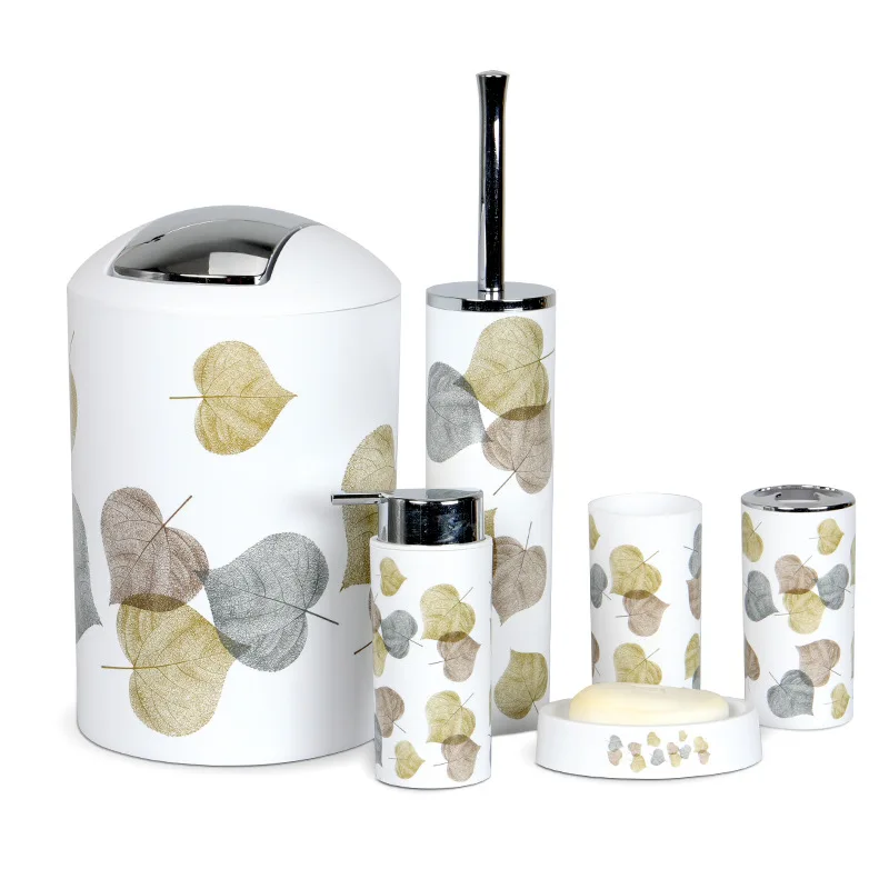 Оптовая продажа от производителя 6 штук диспенсер для мыла набор аксессуаров ванной комнаты пластиковые