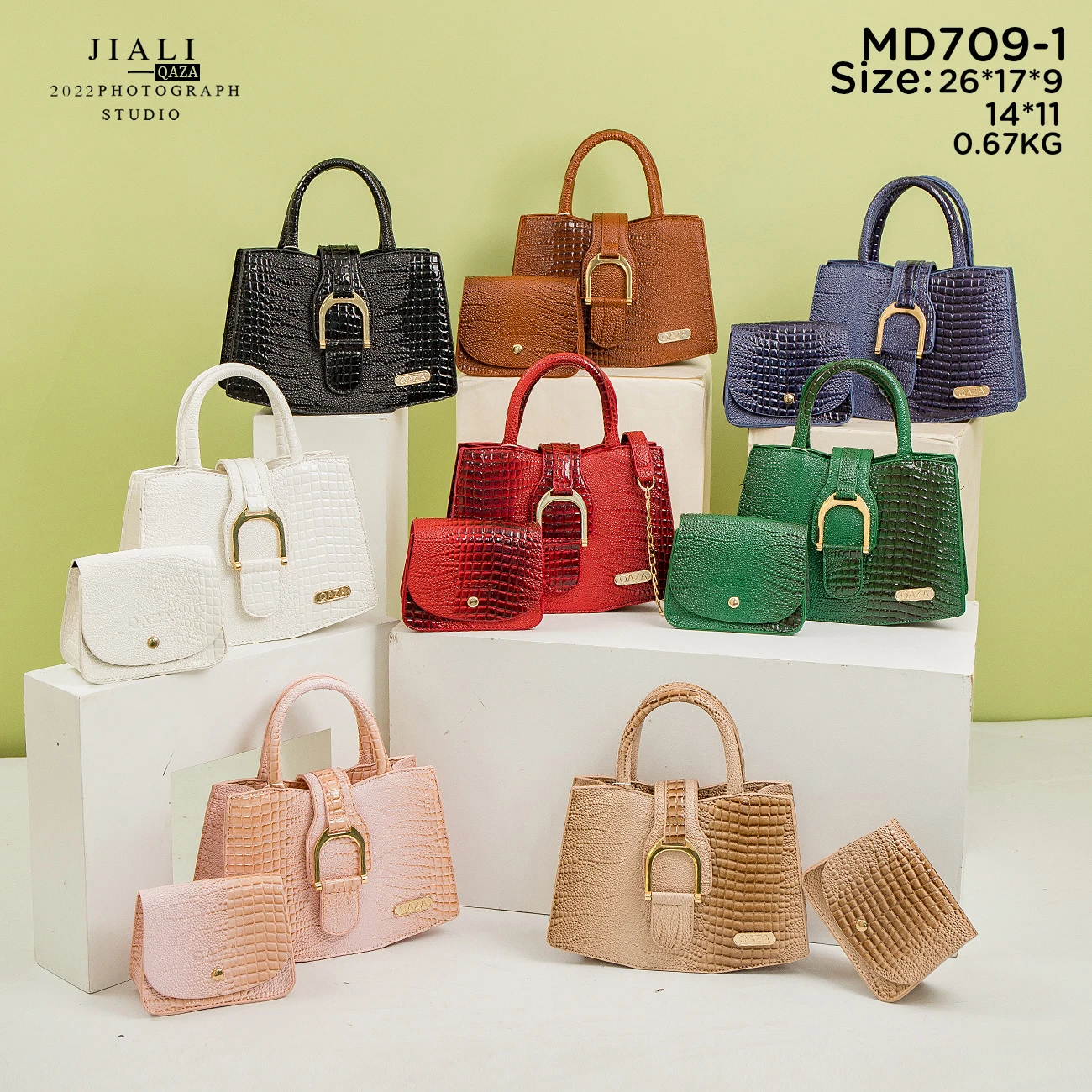 Jiali QAZA Набор сумок из крокодиловой кожи высокого качества новые кожаные смешанные сумки женские