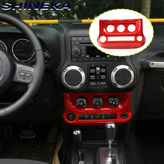 Interior Accessories Car Air Conditioner Switch Decoration Cover For Jeep  Wrangler Jk 2011-2017 - Buy Central Dashboard Trim,Air Conditioner Switch  Panel,Air Conditioner Button Cover Product on 