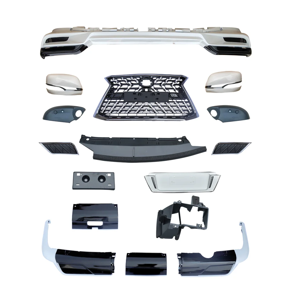 TDCMY Easy Installation Car Body Kits pp Abs  Chrome Rear Bumper Front Grille Car Body Sets for Lexus LX570 2017