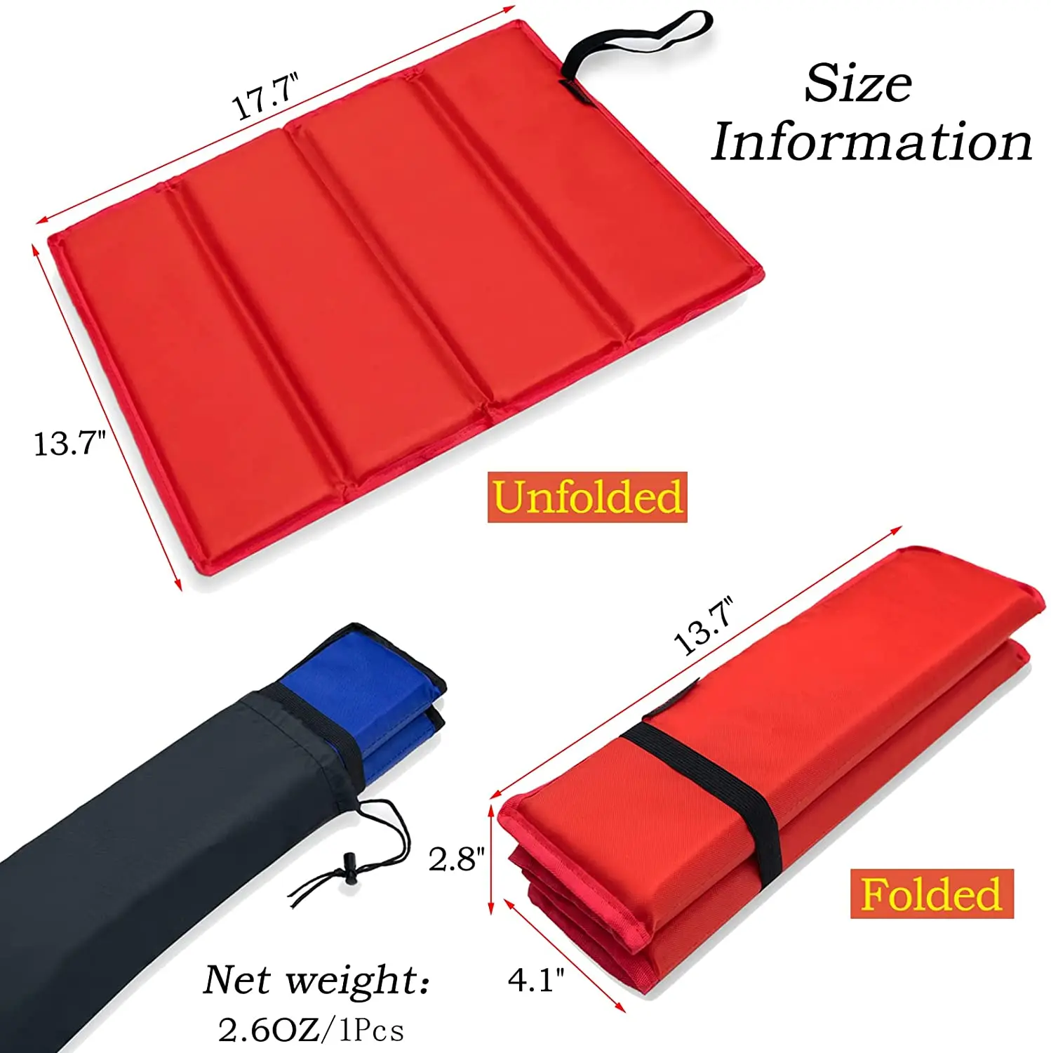 Foldable Waterproof Ultralight 3 Layers Camping Seat Cushion Sitting