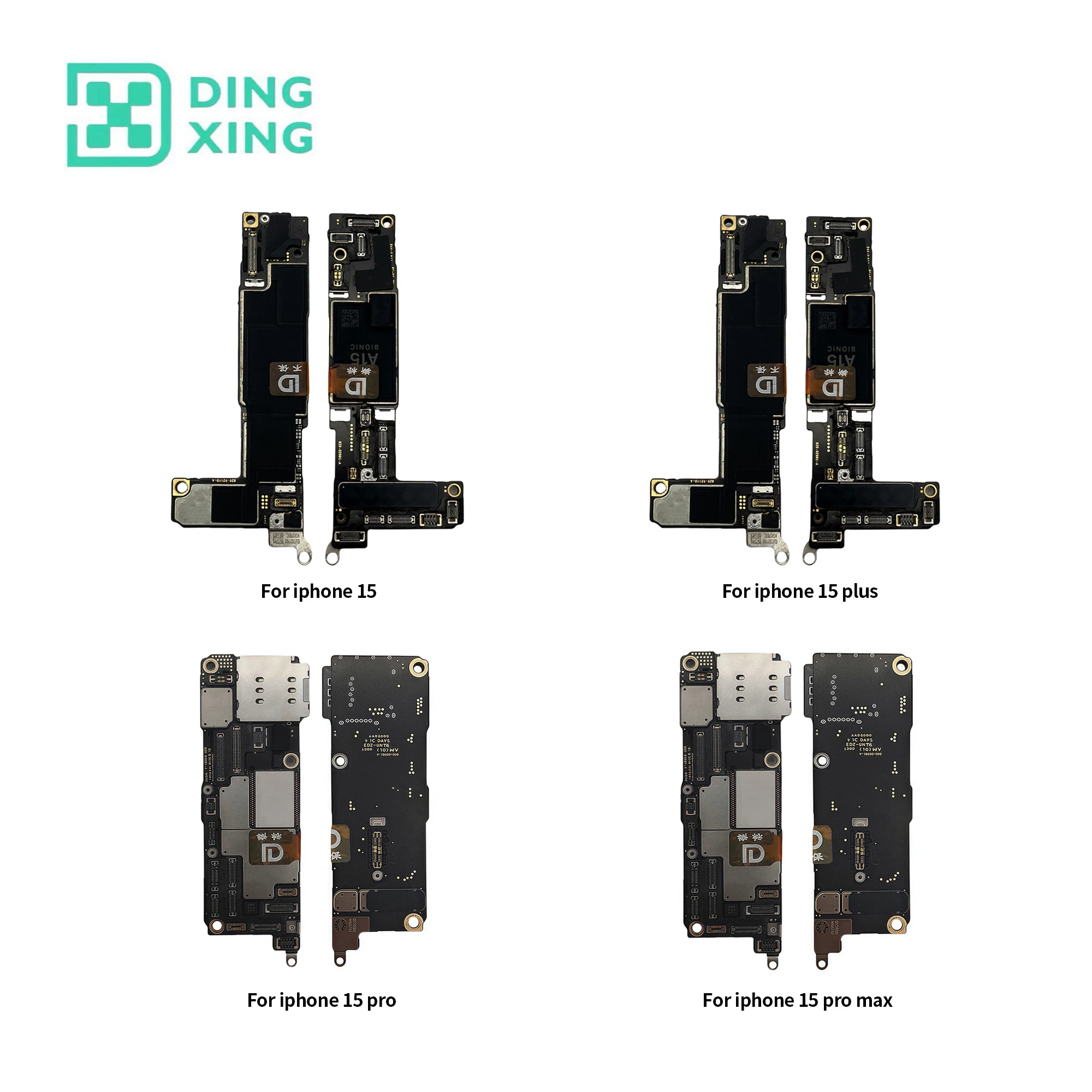 iPhone 15用のオリジナルロック解除マザーボード 128G/256G対応