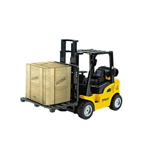 Alloy Engineering Diecast Model Car Vehicle Elevating Forklift Inertial Pull Back Toy for Kids Plastic Boy's Gift No Batteries