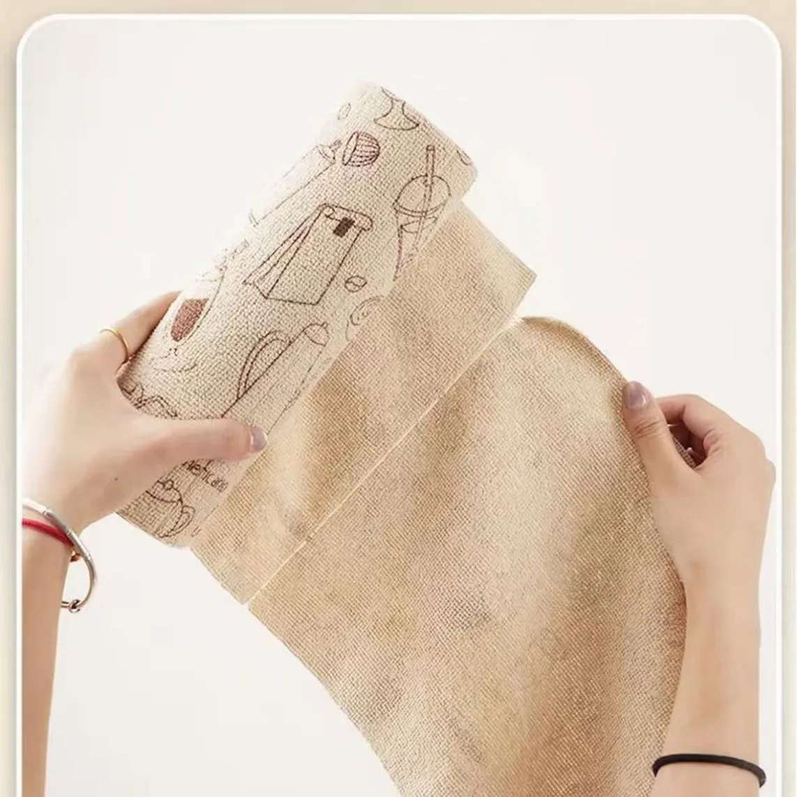 Antibacterial Microfiber Kitchen Dishcloth Hand-Tear Weekly Disposable Absorbent Non-Stick Grease Best-Selling
