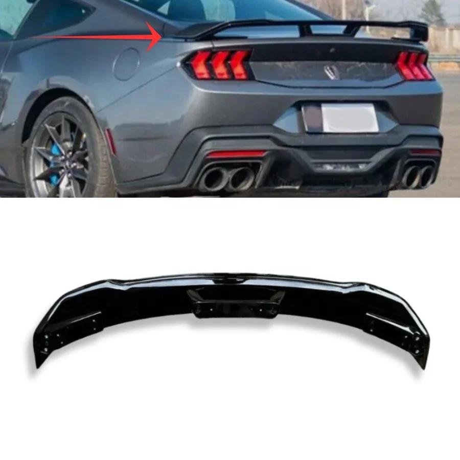 Tiypeor Rear Spoiler Wing for 2024 - 2025 Ford Mustang GT Muscle Racing Car Exterior Accessories Track Pack Rear Trunk Lip