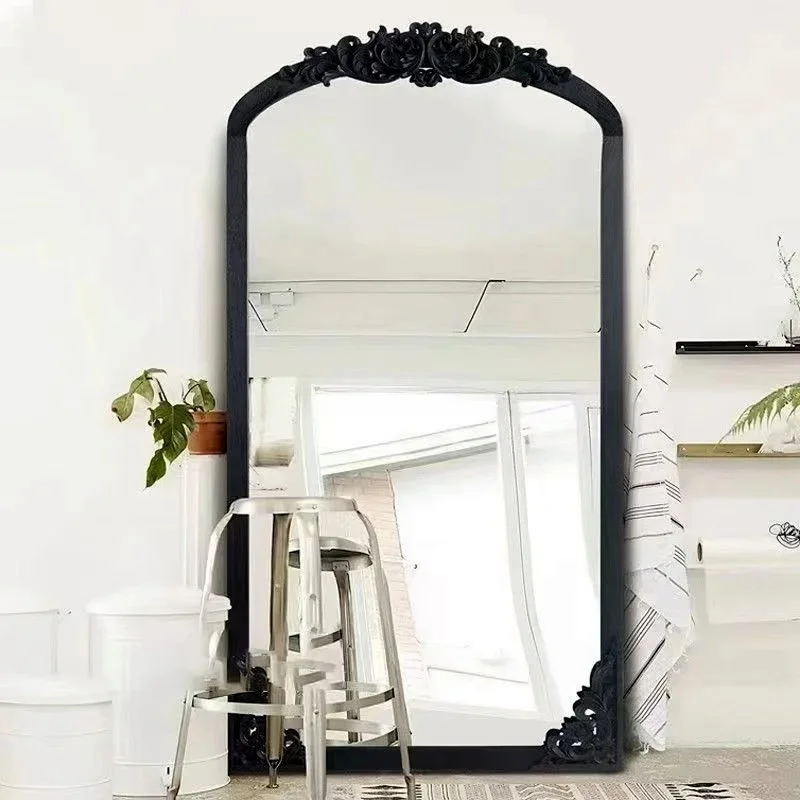 product customized modern style full length wood framed standing dressing floor mirror-4