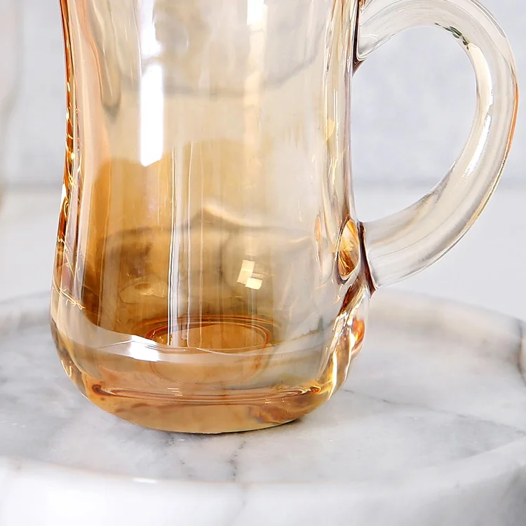 High Quality Espresso Drinking Round Handle Manufacturers Coffee Glass Cup