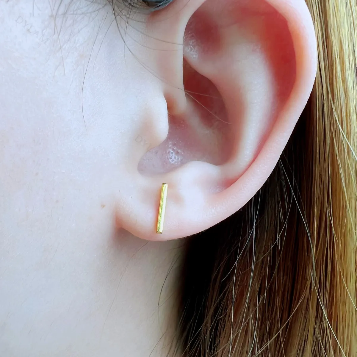 KAKODIY Fashion Accessories Vintage Korean Style Earrings Fashion Luxury Simple Gold Plated Yellow 925 Sterling Silver Stud Earrings for Women detail 1