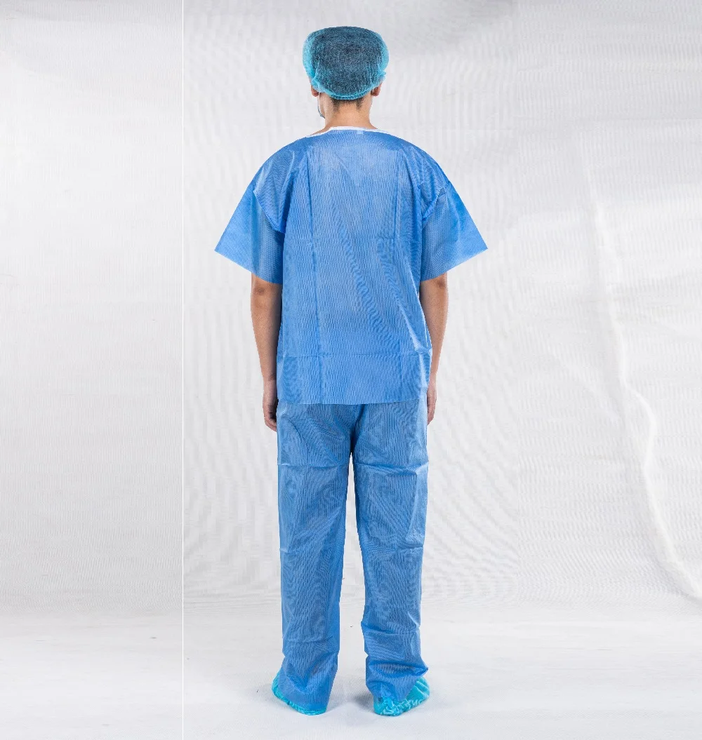 Non Woven Hospital Uniform Disposable Scrub Suits For Doctors And ...