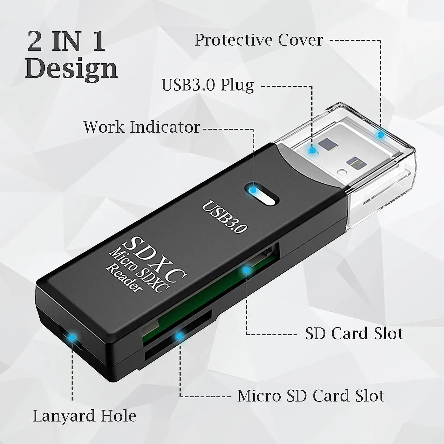 Usb 3.0 Sd Card Reader For Pc,Micro Sd Card To Usb Adapter For Camera