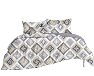 For KOSMOS Queen Size 7-Piece Sabana Bed Sheet Set Digital Printing Quality Grade Woven Twill Style with Polyester Filling