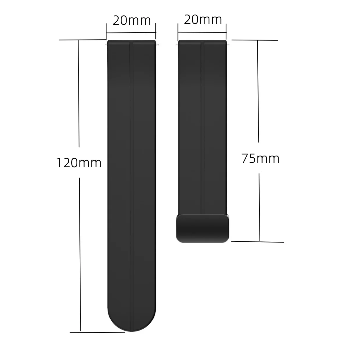 Jmax 20mm 22mm Universal Magnetic Suction Folding Buckle Silicone Strap ...