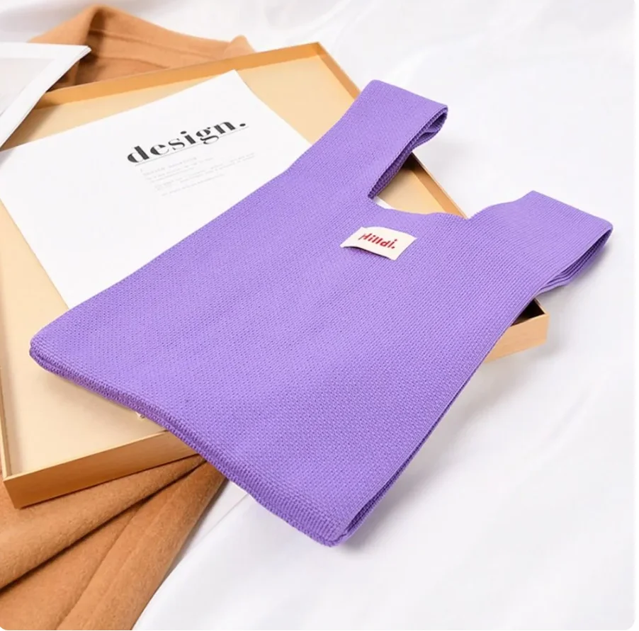 Japanese Knitted Women's Bag Temperament Woven Handbag Women Mini Knot  Wrist Bag Key Phone Pouch Portable Shopping Purse Gifts - Buy Gift Shop  Name