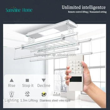 Alternative view of Smart Electric Retractable Aluminum Hanging Rack for Clothes Drying Smart Life Application 5.01 Reviews Smart Home Product
