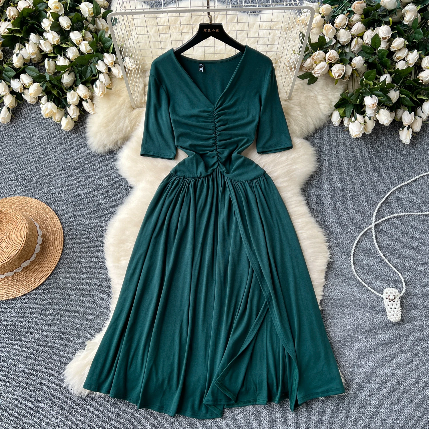 New Fashion Sweet Lace Embroidered Waist Pulling Dress for Women Unique  Feeling Slim Elegant Age Reducing First Love Dress| Alibaba.com
