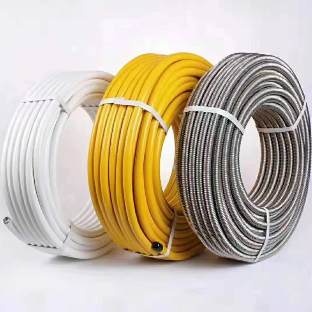 1/2" 3/4" 1" Gas Connector, 304 Stainless Steel Corrugated Pipe with Male Female Brass Fittings