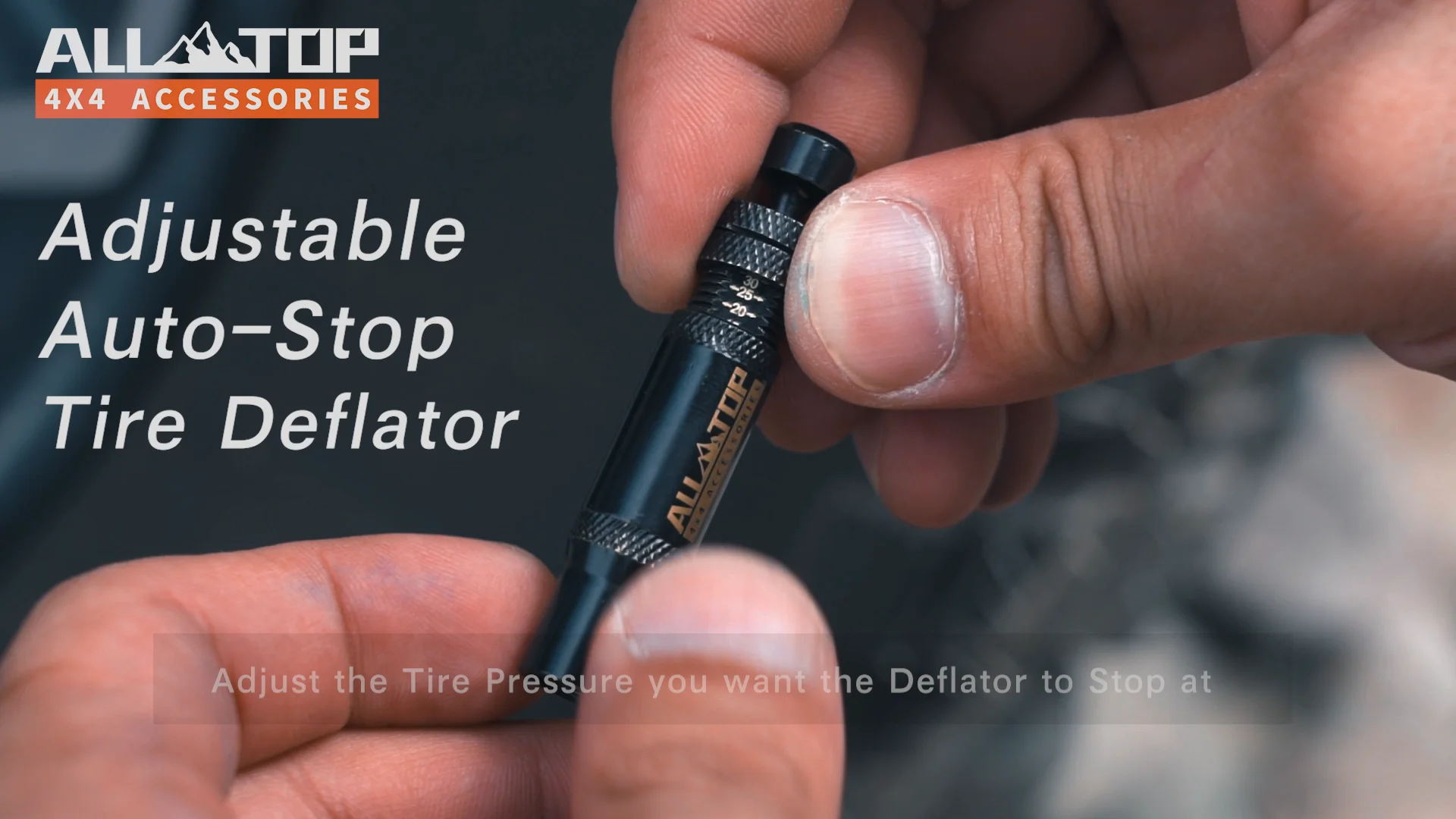 Alltop Adjustable Autostop Tire Deflator Valve Kit (1030 Psi) 4 Pcs