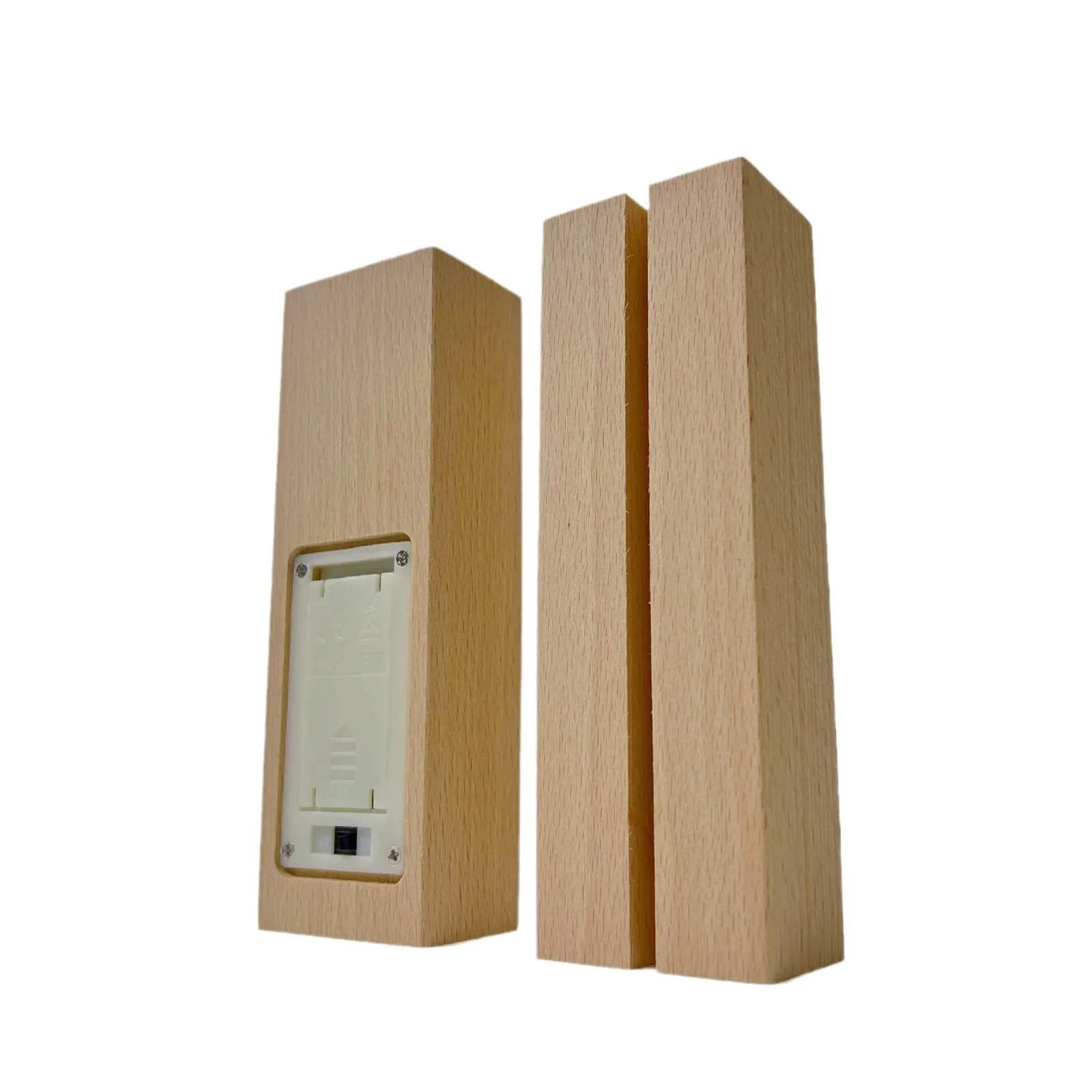 Solid Wood LED Light Base Rectangular Circular Oval Battery Low Voltage Acrylic Panel Creative Lamp Holder
