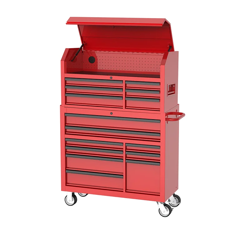Factory Direct Heavy Duty Garage Combination Tool Drawer Cabinet Trolley for Workshop Storage