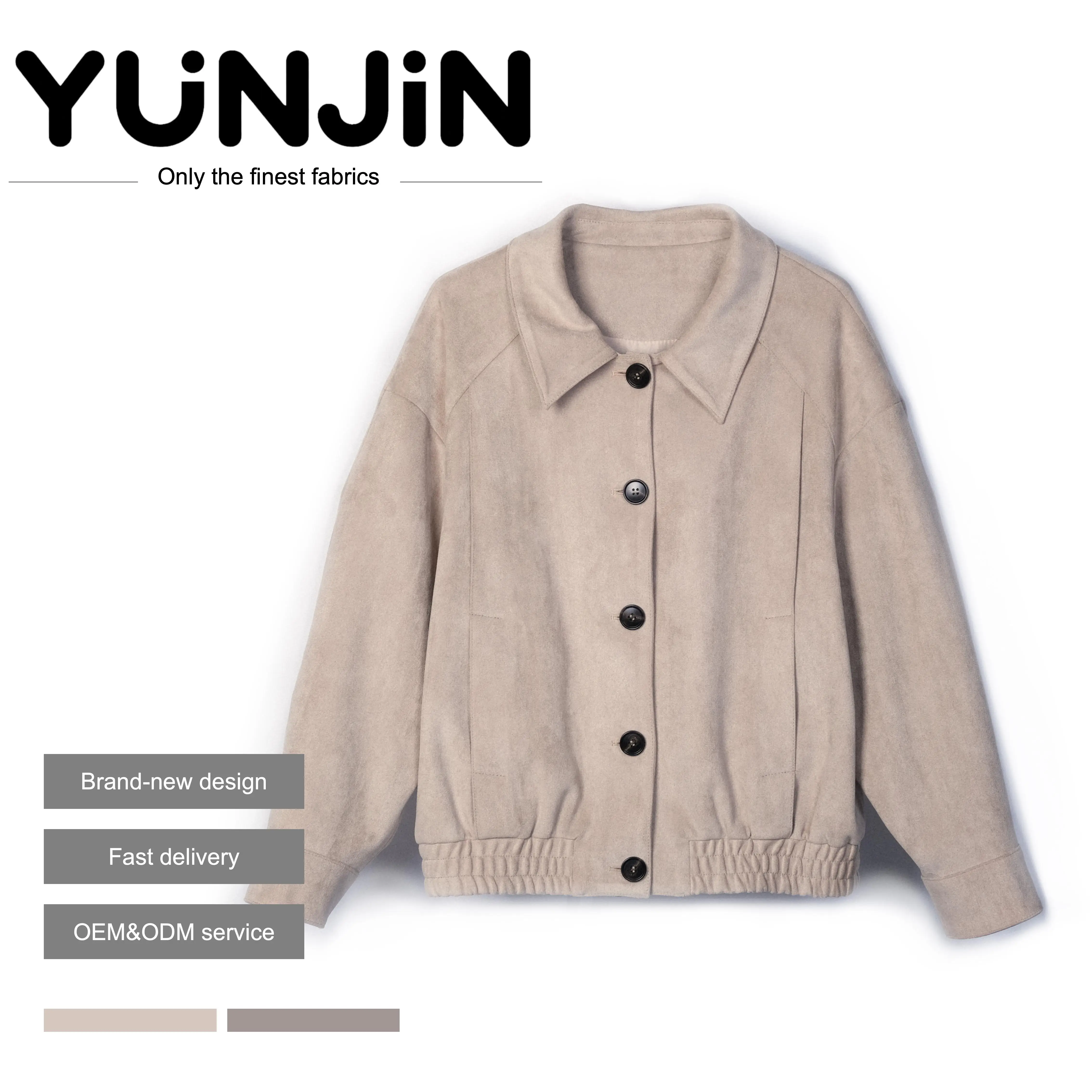 YUNJIN Women's Chic Retro Short Suede Jacket New